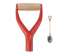 Shovel Grip Handle | 9.1in Effort-Saving Metal Wood Anti-Rust Replacement Part Reliable | Stable Shovel Grip D Handle Time-Saving| Tools & Home Improvement for Raking Shoveling Forking