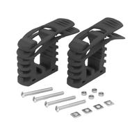 Shovel Mount - TPE TPU 2 Pack, Quick Release Rubber Clamp With Two Elastic | 0.625-2.25in Tool Handles | Off Road Shovel Holder, Roof Rack Mounting Bracket | For SUVs Trucks Boats And Camping