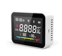 Shovelmty Tuya Détecteur de dioxyde de CO2 WIFI Moniteur de CO2 Testeur Capteur de CO2 Moniteur de Capteur d'humidité de l'air pour serre agricole d'intérieur