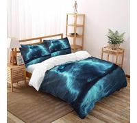 SHOVERKD 3D,Chat brindille Imprimé Literie en Microfibre Super Douce Et Respirante Thèmes Animaux Housses De Couettes 3 Pièces avec Taies d'oreiller Super King（260x220cm）