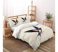 SHOVERKD Baiser FLumière Joie Ensemble De Lit King（220x240cm） Imprimé 3D WildVie Forêt Terre pour Garçons Et Filles en Microfibre Respirant avec Fermeture Éclair Literie Doux