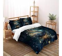 SHOVERKD Brillant Comédie Musicale Élégance Ensemble De Lit Super King（260x220cm） Imprimé 3D WildVie Forêt Terre pour Enfants Et Adolescents en Microfibre Respirant avec Fermeture Éclair Literie Doux