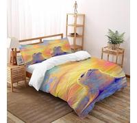 SHOVERKD Ciel Phoque Housse De Couette 3 Pièces Animal Theme Marine Animals Parure De Lit Linge De Lit Microfibre pour Adulte Et Enfant avec Taies d'oreiller Super King(260x220cm)