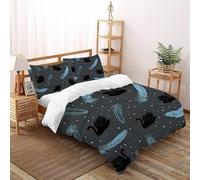 SHOVERKD Comédie Musicale Fleur-de-lys Élégance Ensemble De Lit Super King（260x220cm） Impression 3D pour Enfants Et Adolescents en Microfibre Respirant avec Fermeture Éclair Literie Confort