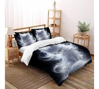 SHOVERKD Éthéré Chat Esprit Onirique Parure De Lit Double（200x200cm） Impression 3D Mignon Animal pour Garçons Et Filles en Microfibre Respirant avec Fermeture Éclair Literie Confort
