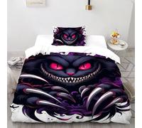 SHOVERKD Gothique CChapeau Cauchemar Housse De Couette Single(135x200cm) Impression 3D Adorable Animaux pour Enfants Et Adolescents en Microfibre Respirant avec Fermeture Éclair Literie Doux