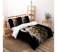 SHOVERKD Mystère Hibou Gardien Housse De Couette King（220x240cm） Impression 3D WildVie Forêt Terre pour Enfants Et Adolescents en Microfibre Respirant avec Fermeture Éclair Literie Confort