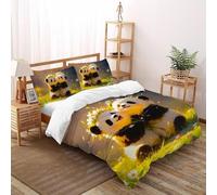 SHOVERKD Panda Petit Duo DeLumière Ensemble De Lit Double(200x200cm) Impression 3D Forêt Animal pour Garçons Et Filles en Microfibre Respirant avec Fermeture Éclair Literie Confort