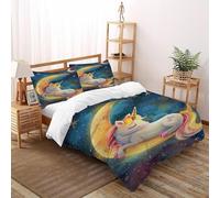 SHOVERKD Phoenix Feu Glace Housse De Couette 3 Pièces Animal Theme Faune Sauvage Parure De Lit Microfibre pour Adulte Et Enfant avec 2 Taie d'oreiller Super King（260x220cm）