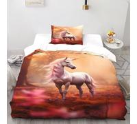 SHOVERKD Planète de Lave Housse De Couette 2 Pieces Animal Theme Faune Sauvage Parure De Lit Microfibre pour Adulte Et Enfant avec 1 Taie d'oreiller Single(135x200cm)