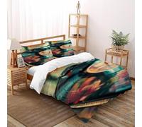 SHOVERKD Platine Vinyle Housse De Couette 3 Pièces Thèmes Musique Parure De Lit Microfibre pour Adulte Et Enfant avec Fermeture Éclair E Taies d'oreiller Super King(260x220cm)