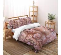 SHOVERKD Rêve Floraison Princesse Ensemble De Lit Double(200x200cm) Imprimé 3D Fantaisie pour Enfants Et Adolescents en Microfibre Respirant avec Fermeture Éclair Literie Doux