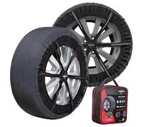 SHOW’7 ULTIMATE - Paire de Chaines Textiles à Neige Premium Kevlar - Performances Équivalentes à une Chaîne Métallique - Auto-Recentrage - Boîte de Transport et Gants inclus