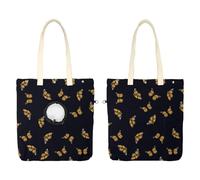 Show Head Pet Sac à bandoulière en toile, Papillon sur fond noir Pet Out Bag, affleurement, Pet Out Sac à bandoulière.