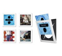 Show & Listen Lot de 4 cadres pour disque vinyle Blanc