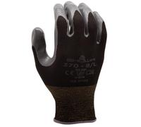 SHOWA 370, Enduction de Nitrile, Grip polyvalent, Noir/gris foncé, 8/L
