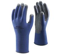 Showa 380 Bleu/Noir en mousse nitrile Grip Gants de sécurité Taille 8/L - Lot de 10 paires