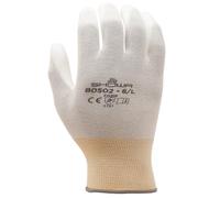 SHOWA B0502 Gants de travail en nylon/polyester avec paume recouverte de polyuréthane Blanc S