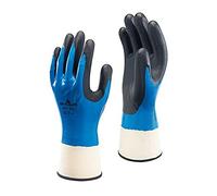 SHOWA Best 377-07 377 Gants entièrement revêtus de nitrile en mousse, 9, noir, 7 (lot de 12)