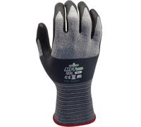 SHOWA MFT PRO 381, Gants de Protection Mécanique et Industrielle, Revêtement en Nitrile Moussé sur la Paume, Ultra-léger, Respirant, Gris, 12 Paires, Taille Small