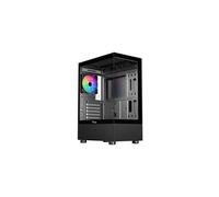 Itek Boîtier PC SHOWBUI 33B – Moyen tour ATX, Ventilateur ARGB 12 cm, Verre trempé, Noir