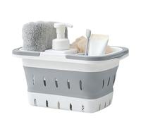 Shower Basket, 5.91 inch Foldable Bathroom Organizer for Gym, Storage Tote with Handle, Portable toiletries basket for Shower, Dorm, College, Apartment, RV, Camping, Travel, and Home Use