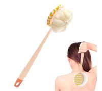 Shower Body Scrubber - Textured Skin Brush, Manual Hardware, Reachable Back Cleaning Gear, Personal Hygiene Equipment, Travel Accessory Supply, Medium Sturdy Unit Hotels and Dorms