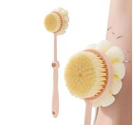 Shower Brush, Back Scrubber, Long Handle Bath Brush, Deep Cleaning Bristles, Quick-Drying Lightweight Design for Hard-to-Reach Body Areas, Home Spa, Travel, 138g