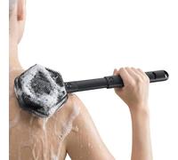 Shower Brush Body - Adjustable Handle Silicone for Back Scrubber | Deep Cleaning Bath Accessory with, Massaging, and Personal Hygiene for Home, Bathroom, Tub, or Hotel