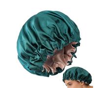 Shower Cap for Women - 24x22x2cm 2-Layer Waterproof Elastic Shower Bonnet | Reusable Hair Protector for Long Braids Spa Home Ladies Friends Colleagues