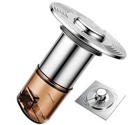 Shower Drain Cover, Floating Floor Drain Stopper, Backflow Preventer System, Bathroom Sink Anti Smell Guard, Apartment Hotel Gym Laundry Use Protection Device for Home Restroom 3.39x2.76 inches