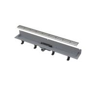 Shower drain with an edge for perforated grids and fixed vertical flange to the wall APZ30-650M
