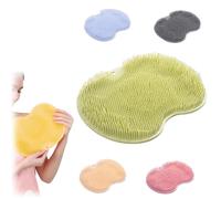 Shower Foot and Back Scrubber Massage Pad, 2025 Upgrade Shower Foot Scrubber Mat, Foot Cleaner for Shower, Bath Massage Mat with Non-Slip Suction Cups (Green)