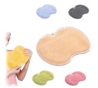 Shower Foot and Back Scrubber Massage Pad, 2025 Upgrade Shower Foot Scrubber Mat, Foot Cleaner for Shower, Bath Massage Mat with Non-Slip Suction Cups (Orange)