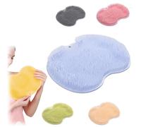 Shower Foot and Back Scrubber Massage Pad, 2025 Upgrade Shower Foot Scrubber Mat, Foot Cleaner for Shower, Bath Massage Mat with Non-Slip Suction Cups (Blue)