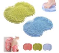 Shower Foot and Back Scrubber Massage Pad, Shower Wall Mounted Back Scrubber Massage Pad with Non-Slip Suction Cups,Soothes Tired Achy Feet and Scrubs Feet Clean, for Men/Women (2B)