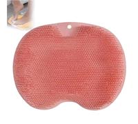Shower Foot & Back Scrubber Massage Pad, Multi-Functional Silicone Massage Mat, 2025 new Wall Mounted Pad, Shower Foot Scrubber Mat with Non-Slip Suction Cups Antislip Design (Pink)