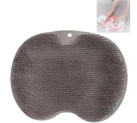 Shower Foot & Back Scrubber Massage Pad, Silicone Shower Foot Scrubber Mat, Multi-Functional Silicone Massage Mat, with Non-Slip Suction Cups Antislip (Gray)
