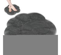 Shower Foot Scrubber Mat, Silicone Back Brush, 11.81x11.81 Inches Dead Skin Remover with Non-Slip Suction Cups, Deep Cleaning Massage Mat for Heels Elbows Legs, Bathroom Spa Use