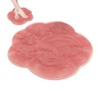 Shower Foot Scrubber Mat, Silicone Foot and Back Brush, Silicone Dead Skin Remover with Non-Slip Suction Cups, Elbow and Heel Exfoliator, Bath Scrub for Feet Care, 7.87x7.87 inches