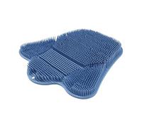 Shower Foot Scrubber Mat, Silicone Non-Slip Suction Cup Pad, Back Body Heel Washer Massage Tool for Dead Skin Removal Cleaning in Tub Dorm Apartment, 12.6x12.2x1.3 inches