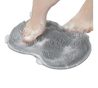 Shower Foot Scrubber Mat with Suction Cups, Silicone Foot Cleaning Pad for Bathroom, Wall Mounted Back Scrubber for Feet, Easy Drainage Design (#B)