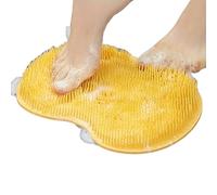 Shower Foot Scrubber Mat with Suction Cups, Silicone Foot Cleaning Pad for Bathroom, Wall Mounted Back Scrubber for Feet, Easy Drainage Design (#C)