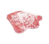 Shower Foot Scrubber, Silicone Back Massage Mat, 12.6x12.2x1.3 Inches Suction Cup Cleaning Pad, Polishing Heel Brush, Non Slip Washer Tool, Ideal for Bathroom, Tub, Body, Spa, Dorm, Apartment