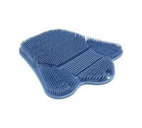 Shower Foot Scrubber, Silicone Back Scrubber Mat, 12.6x12.2x1.3 inches Suction Cup Non-Slip Scrub Pad and Massage Tool for Dead Skin, Heel, Body, Cleaning in Tub, Dorm, or Apartment