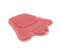 Shower Foot Scrubber, Silicone Back Scrubber, Non Slip Shower Mat, Suction Cup Base, Bristles, for Foot Heel Back Body Cleaning, 12.6x12.2x1.3 Inches Blue 1 Piece