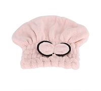 Shower Hat Bow Decoration Bathroom Hats Quick Drying Women Girls Lady Bathing Hair Hat Green (Tender pink princess hat)
