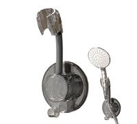 Shower Head Bracket - 360° Rotatable Shower Head Mount | No Drill Showers Holder | Strong Adhesion, Adjustable Angle, Side and Forward Bending