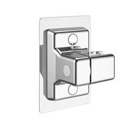 Shower Head Holder Support de pomme douche réglable, 1 pièce, support mural, sans poinçon, avec crochet, accessoires salle bains(Type 2-Silvery)