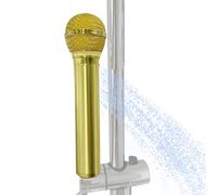 Shower Head Vintage, Microphone Retro Design, 2.36x2.36in Funny Bathroom Fixture, Creative Novelty Style, Authentic Easy Installation for Home, Travel, Rv, Dormitory, Adults, Kids, Hotel